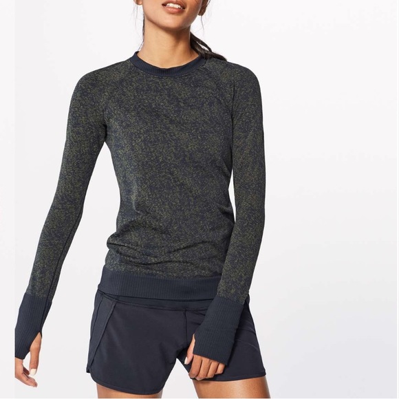 lululemon | Rest Less Long-Sleeve Pullover in Black/Armory - Size 6 - Picture 1 of 4